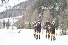 16.12.2022, Val Venosta, Italy (ITA): Anton Elvseth (SWE), Eddie Edstroem (SWE), Frida Hallquist (SWE), Ida Dahl (SWE), Torgeir Sulen Hovland (NOR) - Visma Ski Classics La Venosta Criterium - Val Venosta (ITA). www.nordicfocus.com. © Reichert/NordicFocus. Every downloaded picture is fee-liable.