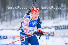 08.01.2023, Pokljuka, Slovenia (SLO): Chloe Levins (USA) - IBU World Cup Biathlon, mixed relay, Pokljuka (SLO). www.nordicfocus.com. © Manzoni/NordicFocus. Every downloaded picture is fee-liable.