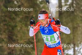 08.01.2023, Pokljuka, Slovenia (SLO): Christian Gow (CAN) - IBU World Cup Biathlon, mixed relay, Pokljuka (SLO). www.nordicfocus.com. © Manzoni/NordicFocus. Every downloaded picture is fee-liable.