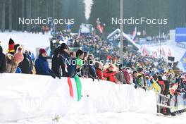 07.01.2023, Pokljuka, Slovenia (SLO): Event Feature: Fans with Flags - IBU World Cup Biathlon, pursuit men, Pokljuka (SLO). www.nordicfocus.com. © Manzoni/NordicFocus. Every downloaded picture is fee-liable.