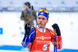 08.01.2023, Pokljuka, Slovenia (SLO): Antonin Guigonnat (FRA) - IBU World Cup Biathlon, single mixed relay, Pokljuka (SLO). www.nordicfocus.com. © Manzoni/NordicFocus. Every downloaded picture is fee-liable.