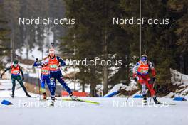 08.01.2023, Pokljuka, Slovenia (SLO): Suvi Minkkinen (FIN), Anna Magnusson (SWE), (l-r) - IBU World Cup Biathlon, single mixed relay, Pokljuka (SLO). www.nordicfocus.com. © Manzoni/NordicFocus. Every downloaded picture is fee-liable.