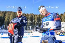 06.01.2023, Pokljuka, Slovenia (SLO): Vetle Sjaastad Christiansen (NOR), Sturla Holm Laegreid (NOR), (l-r) - IBU World Cup Biathlon, sprint men, Pokljuka (SLO). www.nordicfocus.com. © Manzoni/NordicFocus. Every downloaded picture is fee-liable.