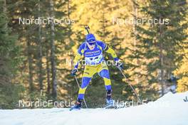 06.01.2023, Pokljuka, Slovenia (SLO): Sebastian Samuelsson (SWE) - IBU World Cup Biathlon, sprint men, Pokljuka (SLO). www.nordicfocus.com. © Manzoni/NordicFocus. Every downloaded picture is fee-liable.