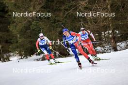 05.01.2023, Pokljuka, Slovenia (SLO): Anais Chevalier-Bouchet (FRA), Lena Haecki-Gross (SUI), (l-r) - IBU World Cup Biathlon, sprint women, Pokljuka (SLO). www.nordicfocus.com. © Manzoni/NordicFocus. Every downloaded picture is fee-liable.