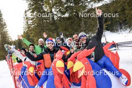 05.01.2023, Pokljuka, Slovenia (SLO): Event Feature: Fans cheering - IBU World Cup Biathlon, sprint women, Pokljuka (SLO). www.nordicfocus.com. © Manzoni/NordicFocus. Every downloaded picture is fee-liable.
