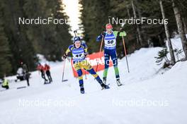 05.01.2023, Pokljuka, Slovenia (SLO): Johanna Skottheim (SWE), Anamarija Lampic (SLO), (l-r) - IBU World Cup Biathlon, sprint women, Pokljuka (SLO). www.nordicfocus.com. © Manzoni/NordicFocus. Every downloaded picture is fee-liable.