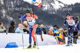 11.01.2023, Ruhpolding, Germany (GER): Quentin Fillon Maillet (FRA), Vetle Sjaastad Christiansen (NOR), (l-r) - IBU World Cup Biathlon, individual men, Ruhpolding (GER). www.nordicfocus.com. © Manzoni/NordicFocus. Every downloaded picture is fee-liable.