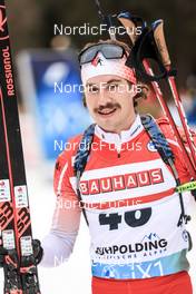 11.01.2023, Ruhpolding, Germany (GER): Adam Runnalls (CAN) - IBU World Cup Biathlon, individual men, Ruhpolding (GER). www.nordicfocus.com. © Manzoni/NordicFocus. Every downloaded picture is fee-liable.