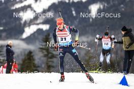 11.01.2023, Ruhpolding, Germany (GER): Roman Rees (GER) - IBU World Cup Biathlon, individual men, Ruhpolding (GER). www.nordicfocus.com. © Manzoni/NordicFocus. Every downloaded picture is fee-liable.