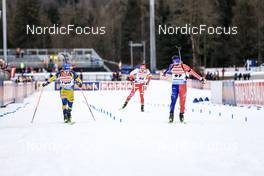 11.01.2023, Ruhpolding, Germany (GER): Malte Stefansson (SWE), Oscar Lombardot (FRA), (l-r) - IBU World Cup Biathlon, individual men, Ruhpolding (GER). www.nordicfocus.com. © Manzoni/NordicFocus. Every downloaded picture is fee-liable.