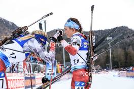 12.01.2023, Ruhpolding, Germany (GER): Lisa Theresa Hauser (AUT), Dunja Zdouc (AUT), (l-r) - IBU World Cup Biathlon, individual women, Ruhpolding (GER). www.nordicfocus.com. © Manzoni/NordicFocus. Every downloaded picture is fee-liable.