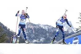 12.01.2023, Ruhpolding, Germany (GER): Suvi Minkkinen (FIN), Mari Eder (FIN), (l-r) - IBU World Cup Biathlon, individual women, Ruhpolding (GER). www.nordicfocus.com. © Manzoni/NordicFocus. Every downloaded picture is fee-liable.