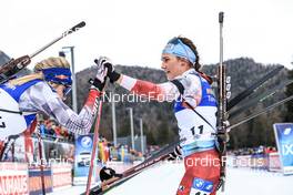 12.01.2023, Ruhpolding, Germany (GER): Lisa Theresa Hauser (AUT), Dunja Zdouc (AUT), (l-r) - IBU World Cup Biathlon, individual women, Ruhpolding (GER). www.nordicfocus.com. © Manzoni/NordicFocus. Every downloaded picture is fee-liable.