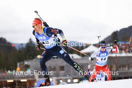 15.01.2023, Ruhpolding, Germany (GER): David Zobel (GER) - IBU World Cup Biathlon, mass men, Ruhpolding (GER). www.nordicfocus.com. © Manzoni/NordicFocus. Every downloaded picture is fee-liable.