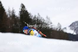 15.01.2023, Ruhpolding, Germany (GER): Jesper Nelin (SWE) - IBU World Cup Biathlon, mass men, Ruhpolding (GER). www.nordicfocus.com. © Manzoni/NordicFocus. Every downloaded picture is fee-liable.