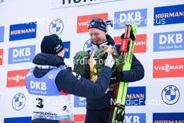 15.01.2023, Ruhpolding, Germany (GER): Vetle Sjaastad Christiansen (NOR), Johannes Thingnes Boe (NOR), (l-r) - IBU World Cup Biathlon, mass men, Ruhpolding (GER). www.nordicfocus.com. © Manzoni/NordicFocus. Every downloaded picture is fee-liable.
