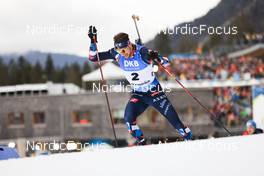 15.01.2023, Ruhpolding, Germany (GER): Sturla Holm Laegreid (NOR) - IBU World Cup Biathlon, mass men, Ruhpolding (GER). www.nordicfocus.com. © Manzoni/NordicFocus. Every downloaded picture is fee-liable.