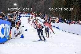 15.01.2023, Ruhpolding, Germany (GER): Ingrid Landmark Tandrevold (NOR), Dorothea Wierer (ITA), (l-r) - IBU World Cup Biathlon, mass women, Ruhpolding (GER). www.nordicfocus.com. © Manzoni/NordicFocus. Every downloaded picture is fee-liable.
