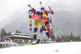 15.01.2023, Ruhpolding, Germany (GER): Linn Persson (SWE), Lisa Theresa Hauser (AUT), (l-r) - IBU World Cup Biathlon, mass women, Ruhpolding (GER). www.nordicfocus.com. © Manzoni/NordicFocus. Every downloaded picture is fee-liable.