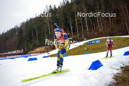 15.01.2023, Ruhpolding, Germany (GER): Hanna Oeberg (SWE), Lisa Theresa Hauser (AUT), (l-r) - IBU World Cup Biathlon, mass women, Ruhpolding (GER). www.nordicfocus.com. © Manzoni/NordicFocus. Every downloaded picture is fee-liable.