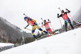 15.01.2023, Ruhpolding, Germany (GER): Hanna Oeberg (SWE), Aita Gasparin (SUI), Dorothea Wierer (ITA), (l-r) - IBU World Cup Biathlon, mass women, Ruhpolding (GER). www.nordicfocus.com. © Manzoni/NordicFocus. Every downloaded picture is fee-liable.