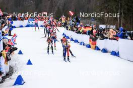 15.01.2023, Ruhpolding, Germany (GER): Julia Simon (FRA), Lisa Vittozzi (ITA), (l-r) - IBU World Cup Biathlon, mass women, Ruhpolding (GER). www.nordicfocus.com. © Manzoni/NordicFocus. Every downloaded picture is fee-liable.
