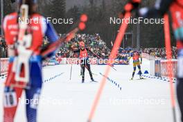 15.01.2023, Ruhpolding, Germany (GER): Vanessa Voigt (GER), Hanna Oeberg (SWE), (l-r) - IBU World Cup Biathlon, mass women, Ruhpolding (GER). www.nordicfocus.com. © Manzoni/NordicFocus. Every downloaded picture is fee-liable.