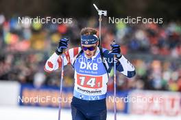 13.01.2023, Ruhpolding, Germany (GER): Paul Schommer (USA) - IBU World Cup Biathlon, relay men, Ruhpolding (GER). www.nordicfocus.com. © Manzoni/NordicFocus. Every downloaded picture is fee-liable.