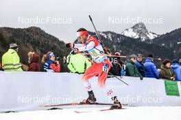 13.01.2023, Ruhpolding, Germany (GER): Christian Gow (CAN) - IBU World Cup Biathlon, relay men, Ruhpolding (GER). www.nordicfocus.com. © Manzoni/NordicFocus. Every downloaded picture is fee-liable.