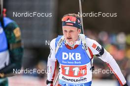 13.01.2023, Ruhpolding, Germany (GER): Sebastian Stalder (SUI) - IBU World Cup Biathlon, relay men, Ruhpolding (GER). www.nordicfocus.com. © Manzoni/NordicFocus. Every downloaded picture is fee-liable.