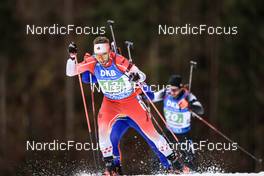 13.01.2023, Ruhpolding, Germany (GER): Christian Gow (CAN) - IBU World Cup Biathlon, relay men, Ruhpolding (GER). www.nordicfocus.com. © Manzoni/NordicFocus. Every downloaded picture is fee-liable.
