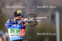 13.01.2023, Ruhpolding, Germany (GER): Quentin Fillon Maillet (FRA) - IBU World Cup Biathlon, relay men, Ruhpolding (GER). www.nordicfocus.com. © Manzoni/NordicFocus. Every downloaded picture is fee-liable.