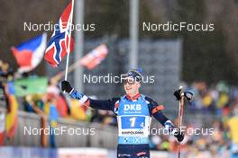13.01.2023, Ruhpolding, Germany (GER): Johannes Thingnes Boe (NOR) - IBU World Cup Biathlon, relay men, Ruhpolding (GER). www.nordicfocus.com. © Manzoni/NordicFocus. Every downloaded picture is fee-liable.