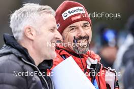 13.01.2023, Ruhpolding, Germany (GER): Remo Krug (GER) coach Team Switzerland - IBU World Cup Biathlon, relay men, Ruhpolding (GER). www.nordicfocus.com. © Manzoni/NordicFocus. Every downloaded picture is fee-liable.