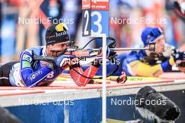 13.01.2023, Ruhpolding, Germany (GER): Quentin Fillon Maillet (FRA) - IBU World Cup Biathlon, relay men, Ruhpolding (GER). www.nordicfocus.com. © Manzoni/NordicFocus. Every downloaded picture is fee-liable.