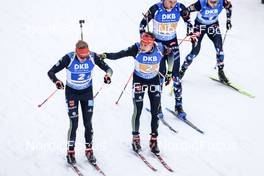 13.01.2023, Ruhpolding, Germany (GER): Roman Rees (GER), Benedikt Doll (GER), (l-r) - IBU World Cup Biathlon, relay men, Ruhpolding (GER). www.nordicfocus.com. © Manzoni/NordicFocus. Every downloaded picture is fee-liable.