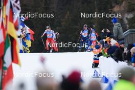 14.01.2023, Ruhpolding, Germany (GER): Amy Baserga (SUI), Karoline Offigstad Knotten (NOR), Lou Jeanmonnot (FRA), (l-r) - IBU World Cup Biathlon, relay women, Ruhpolding (GER). www.nordicfocus.com. © Manzoni/NordicFocus. Every downloaded picture is fee-liable.
