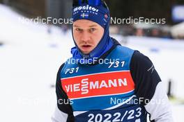 10.01.2023, Ruhpolding, Germany (GER): Johannes Lukas (GER), coach Team Sweden gets back from training - IBU World Cup Biathlon, training, Ruhpolding (GER). www.nordicfocus.com. © Manzoni/NordicFocus. Every downloaded picture is fee-liable.