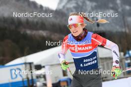 10.01.2023, Ruhpolding, Germany (GER): Emma Lunder (CAN) - IBU World Cup Biathlon, training, Ruhpolding (GER). www.nordicfocus.com. © Manzoni/NordicFocus. Every downloaded picture is fee-liable.