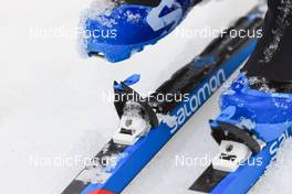 10.01.2023, Ruhpolding, Germany (GER): Ingrid Landmark Tandrevold (NOR) takes off her skis - IBU World Cup Biathlon, training, Ruhpolding (GER). www.nordicfocus.com. © Manzoni/NordicFocus. Every downloaded picture is fee-liable.