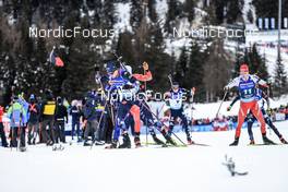 21.01.2023, Antholz, Italy (ITA): Tarjei Boe (NOR), Niklas Hartweg (SUI), (l-r) - IBU World Cup Biathlon, pursuit men, Antholz (ITA). www.nordicfocus.com. © Manzoni/NordicFocus. Every downloaded picture is fee-liable.