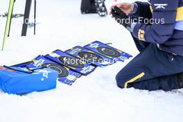 21.01.2023, Antholz, Italy (ITA): Event Feature: Swedish biathlon magnetic board - IBU World Cup Biathlon, pursuit men, Antholz (ITA). www.nordicfocus.com. © Manzoni/NordicFocus. Every downloaded picture is fee-liable.