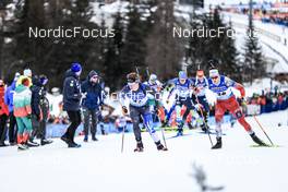 21.01.2023, Antholz, Italy (ITA): Campbell Wright (NZL), Dominic Unterweger (AUT), (l-r) - IBU World Cup Biathlon, pursuit men, Antholz (ITA). www.nordicfocus.com. © Manzoni/NordicFocus. Every downloaded picture is fee-liable.