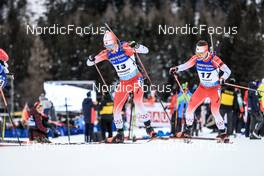 21.01.2023, Antholz, Italy (ITA): Adam Runnalls (CAN), Christian Gow (CAN), (l-r) - IBU World Cup Biathlon, pursuit men, Antholz (ITA). www.nordicfocus.com. © Manzoni/NordicFocus. Every downloaded picture is fee-liable.