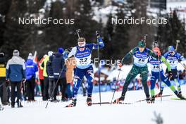 21.01.2023, Antholz, Italy (ITA): Tuomas Harjula (FIN), Vytautas Strolia (LTU), (l-r) - IBU World Cup Biathlon, pursuit men, Antholz (ITA). www.nordicfocus.com. © Manzoni/NordicFocus. Every downloaded picture is fee-liable.