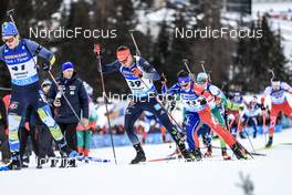 21.01.2023, Antholz, Italy (ITA): Philipp Nawrath (GER), Oscar Lombardot (FRA), (l-r) - IBU World Cup Biathlon, pursuit men, Antholz (ITA). www.nordicfocus.com. © Manzoni/NordicFocus. Every downloaded picture is fee-liable.