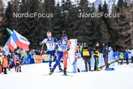 21.01.2023, Antholz, Italy (ITA): Oscar Lombardot (FRA) - IBU World Cup Biathlon, pursuit men, Antholz (ITA). www.nordicfocus.com. © Manzoni/NordicFocus. Every downloaded picture is fee-liable.
