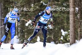 21.01.2023, Antholz, Italy (ITA): Susan Kuelm (EST), Franziska Preuss (GER), (l-r) - IBU World Cup Biathlon, pursuit women, Antholz (ITA). www.nordicfocus.com. © Manzoni/NordicFocus. Every downloaded picture is fee-liable.