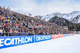21.01.2023, Antholz, Italy (ITA): Event Feature: Fans on the grandstand - IBU World Cup Biathlon, pursuit women, Antholz (ITA). www.nordicfocus.com. © Manzoni/NordicFocus. Every downloaded picture is fee-liable.